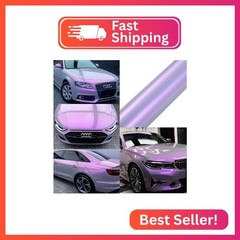 YOLOCKEY Chrome Grey to Purple Vinyl Wrap, Gloss Car Wrap Vinyl Roll Adhesive De
