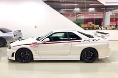 SPORTS RESETTING FENDER DECAL : FITS NISSAN SKYLINE R34 (SILVER)