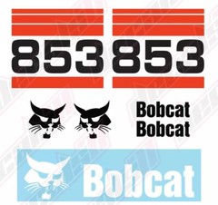 Bobcat 853 Skid Steer Set Vinyl Decal Sticker .