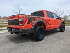 2021-2023 Ford Raptor F150 Digital Splash Mud Vinyl Bed Graphics Decals Stickers