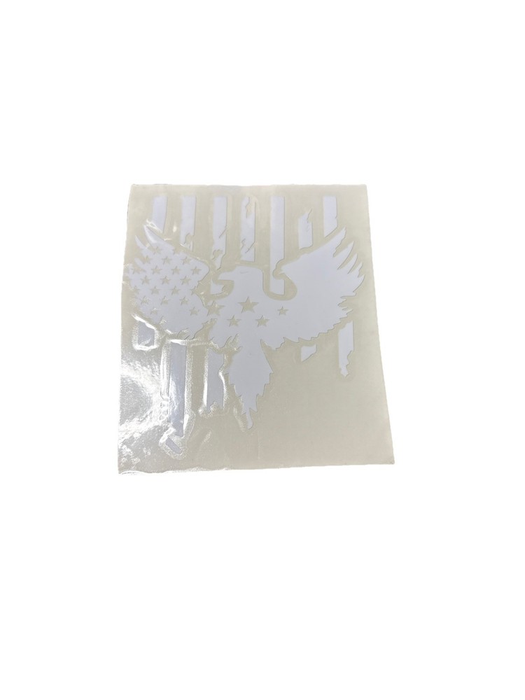 American Eagle Flag Permanent Vinyl Decal Sticker Car Truck Window Patriotic 4”