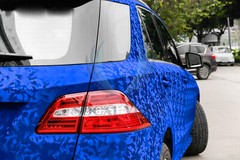 Gloss Camouflage Shadow Camo Royal Blue Car Vinyl Wrap Sticker Decal Film Sheet
