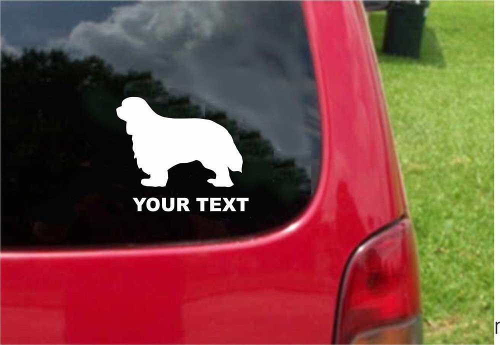 2 (PCS) Newfoundland Dog Decals with custom text 20 Colors To Choose From