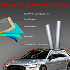 12″ x 60″ Silver Chrome Mirror Vinyl Film Wrap Sticker Stretchable 1ft x 5ft