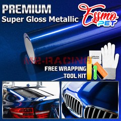 ESSMO PET Super Gloss Metallic Blueberry Car Vehicle Vinyl Wrap Decal Like Paint