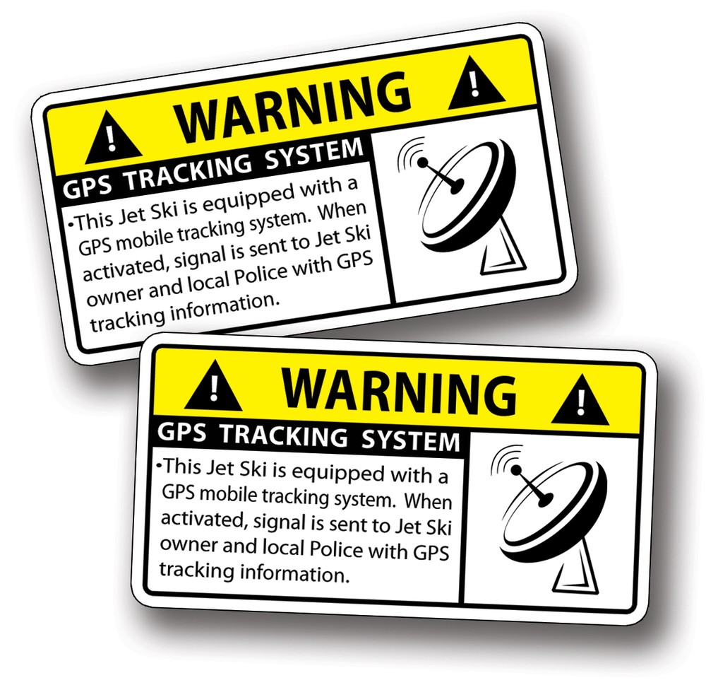 GPS Anti Theft Jet Ski Security System Warning Alarm Safety Sticker Vinyl Decal