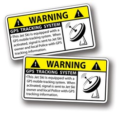 GPS Anti Theft Jet Ski Security System Warning Alarm Safety Sticker Vinyl Decal