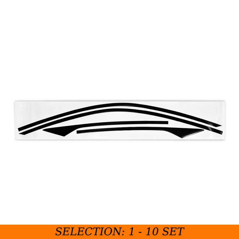 1-10Set Left Right Overlay for Honda Civic Coupe 16-20 Window Trim Glossy Black
