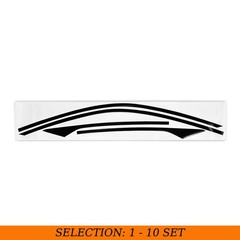 1-10Set Left Right Overlay for Honda Civic Coupe 16-20 Window Trim Glossy Black