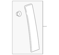 Genuine GM Front Driver Side Door Window Frame Rear Applique 84945506