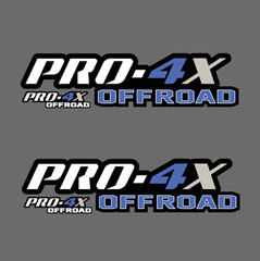 4×4 Off Road PRO 4 X Compatible Stickers Aftrmkt Blue 4×4 Truck Bedside Decals 2