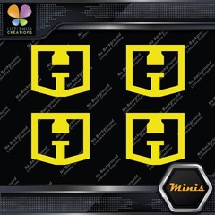 Compatible Hart Tools H Logo Only Pack of 4 MINI SIZE Decals Stickers Vinyl