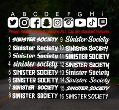 Instagram Car Window Decals stickers Snapchat TikTok JDM Stickers Social Media