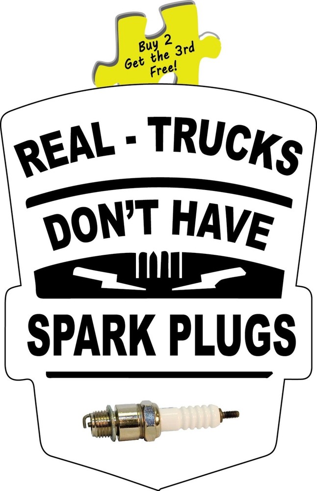 Diesel Real Trucks Don’t Have Spark Plugs Dodge Ram Ford Chevy Funny Decal p540