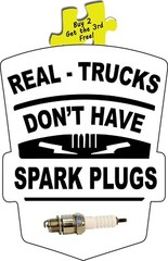 Diesel Real Trucks Don’t Have Spark Plugs Dodge Ram Ford Chevy Funny Decal p540