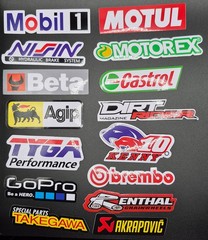 Racing Decals Vinyl 20 Pack Random Assortmet JDM Motocross Motorcycle Stickers