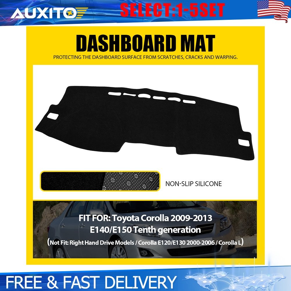 Dash Covers Sun Cover Pad Dash Mat Fit Non-Slip for Toyota Corolla 2009-13 1-5X