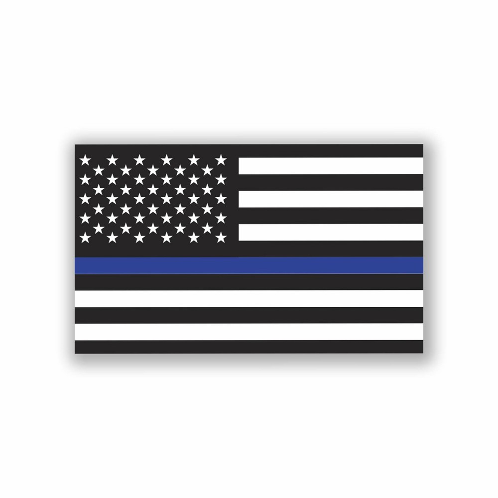 THIN BLUE LINE AMERICAN FLAG MAGNET DECAL 2 PACK HEAVY DUTY FOR CAR TRUCK SUV