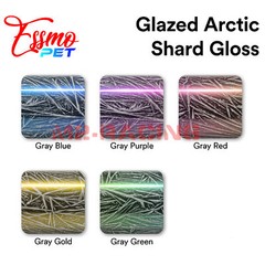 PET Glazed Arctic Shard Vinyl Wrap For GMC Bowtie Emblem Overlay Sheet Decal