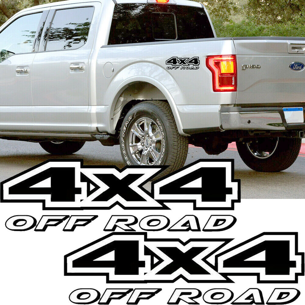 2Pcs 4X4 Off Road Rear Trunk Side Fender Truck Decal Sticker For Truck Pickup