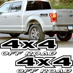 2Pcs 4X4 Off Road Rear Trunk Side Fender Truck Decal Sticker For Truck Pickup