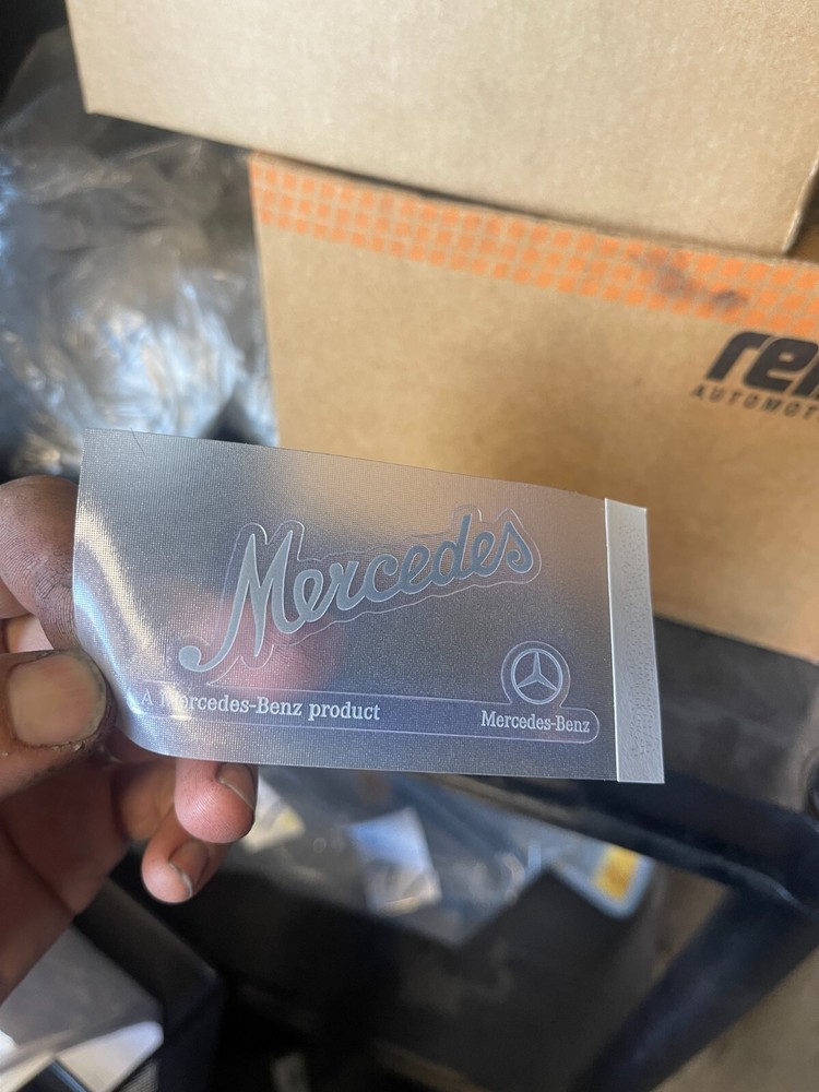 Genuine Mercedes-Benz “Mercedes Benz” Vintage Window Glass Sticker Label Decal
