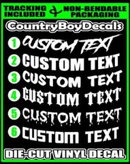 CUSTOM TEXT 42″ Windshield BROW Vinyl Decal Sticker PERSONALIZED Truck Car Turbo