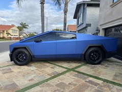 Cybertruck DIY PPF Paint Protection Film Wrap Color Change Matte Metallic Blue