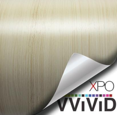 VVivid White Maple Wood Grain Vinyl Wrap Architectural Film | V111