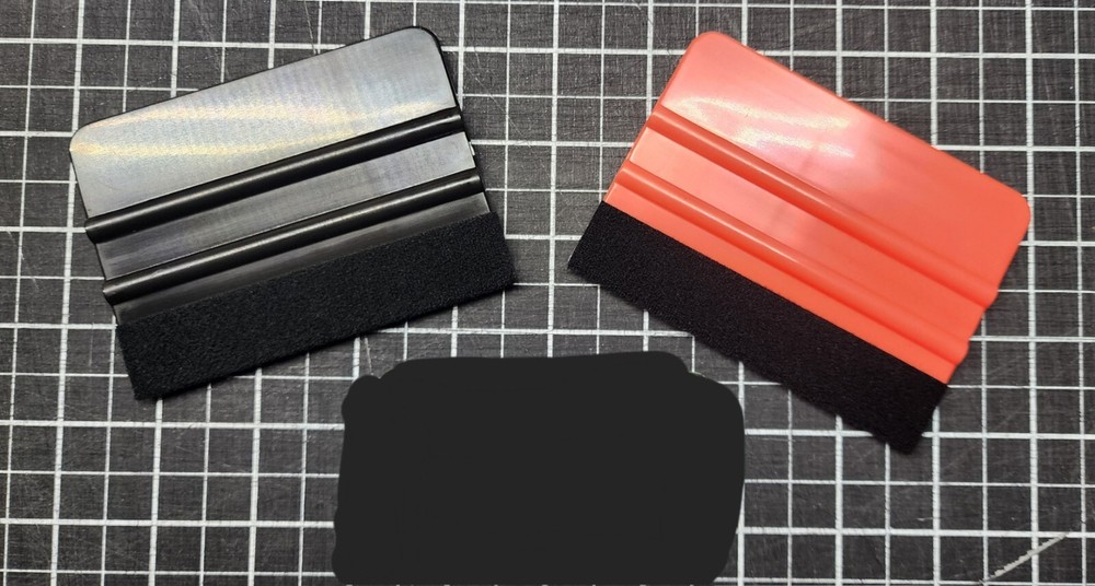 Squeegee For Applying Vinyl Graphics .. With both Plain and Felt Edges.