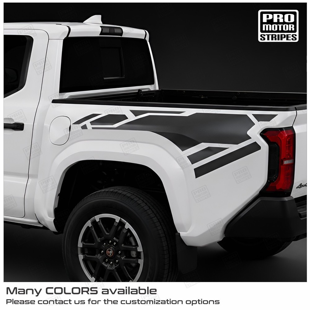 Toyota Tacoma 2024-2026 Bed Side Rear Accent Decal Stripes (Choose Color)