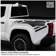 Toyota Tacoma 2024-2026 Bed Side Rear Accent Decal Stripes (Choose Color)