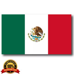 MEXICO FLAG MEXICAN DECAL STICKER MADE USA CAR TRUCK WINDOW 3M VINYL LAPTOP Yeti