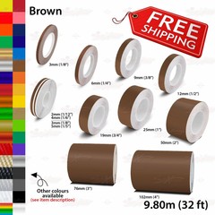 BROWN Roll PIN STRIPE Streamline PinStriping Trim Line TAPE Decal Vinyl Stickers