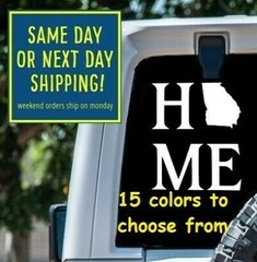 8 Sizes GEORGIA HOME Car Window Decal Sticker MacBook Laptop Tablet iPad Gift