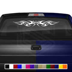 116-03 BUTTERFLY Decal Sticker Windshield Window Vinyl Graphic Tribal Flame Car