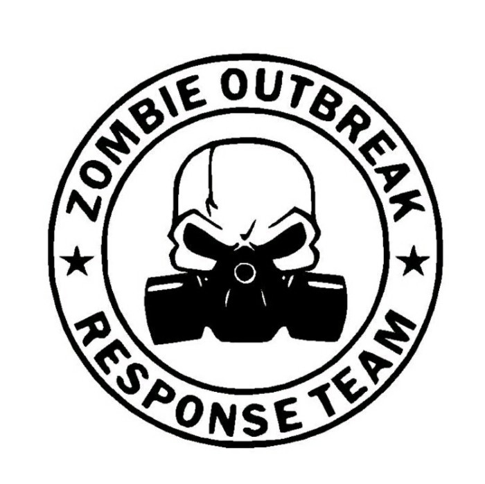ZOMBIE GAS MASK RESPONSE TEAM Vinyl Decal -Sticker for Car Truck Bumper Window