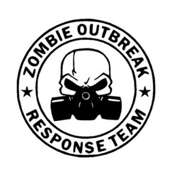 ZOMBIE GAS MASK RESPONSE TEAM Vinyl Decal -Sticker for Car Truck Bumper Window