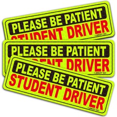 3 Pcs Student Driver Magnet Car Signs Please Be Patient Car Bumper Sticker Decal