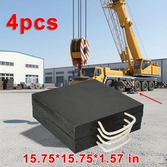 4pcs Heavy Duty Rubber Outrigger Pads for Trailer Jack Block Binder Wheel Chocks