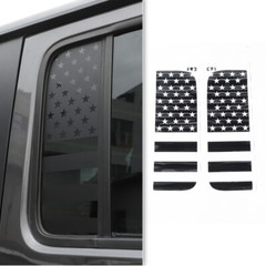 Black Side Small Window US Flag Decal Sticker For Jeep Wrangler JL JT Parts