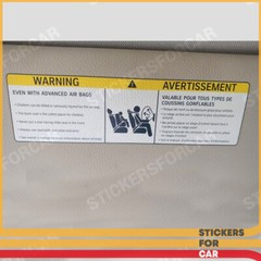 Car BAGs AIR Stickers To The Sun Visor