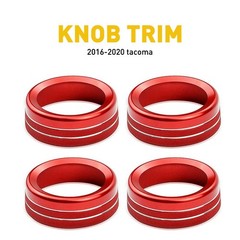 4/8Pcs For Toyota Tacoma Headlight 16-20 Aluminum Ring Knob Switch Cover Trim Re