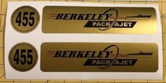 BERKELEY PACK A JET 455 VALVE COVER DECAL GLASTRON CARLSON BOAT PACKAJET OLDS