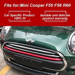 For Mini Cooper F55 F56 F57 2013-2019 Red Front Grille Decoration Cover Stripe