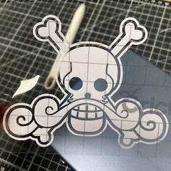 One piece Gol D Roger Jolly Roger Vinyl Decals Multi color & size