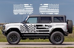 American Flag Vinyl Decals Left & Right Side Truck Car Graphics Stickers