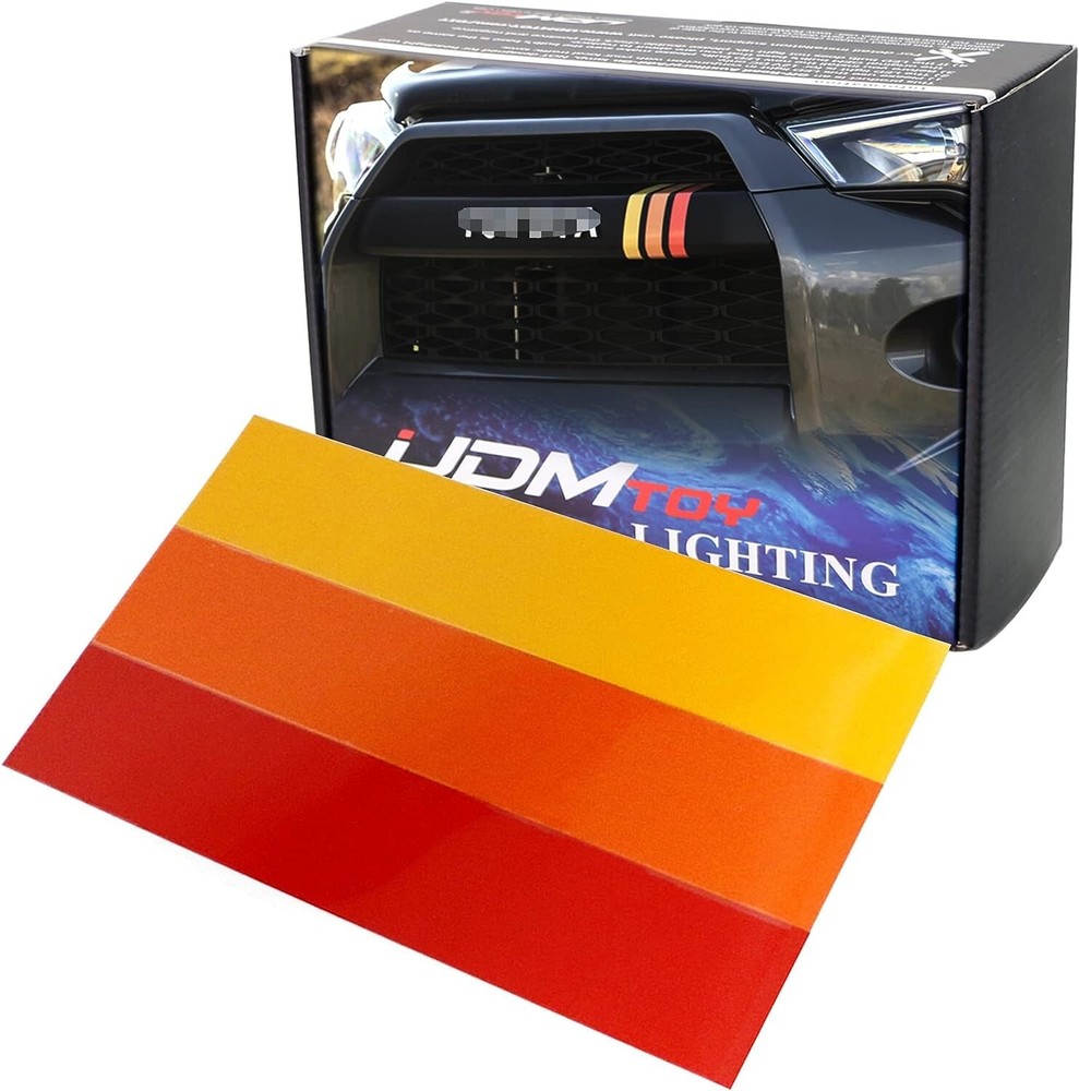 10-Inch Classic Retro Style Tri-Color Stripe Decal Sticker For Toyota/Lexus, etc