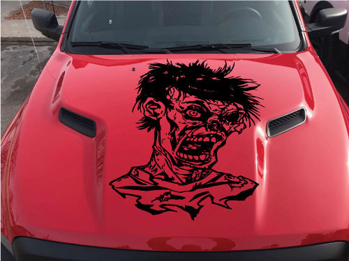 Zombie Grunge Walking Dead Vinyl Decal Car Truck SUV Vehicle Graphic Hood Pickup