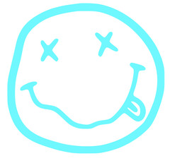 Nirvana smiley logo decals | Waterproof vinyl decals | 3″ or 5″, 7 Colors